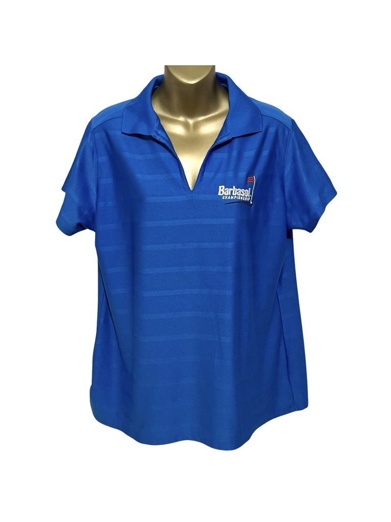 Slazenger Womens Xl Barbasol Championship Golf Polo Shirt Blue Kentucky Pga